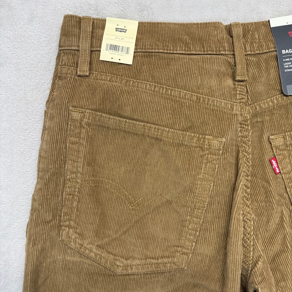 Levi's Pants Men's 29x30 Baggy Dad Corduroy Brown‎ Wide Leg Relaxed Fit Trousers - Picture 9 of 11